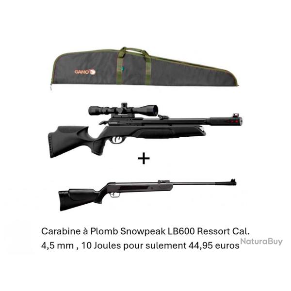 PACK COMBIN� ! PACK A Carabine Arrow Gamo  Cal. 5,5 mm + Carabine Snowpeak LB600 Cal. 4,5 mm