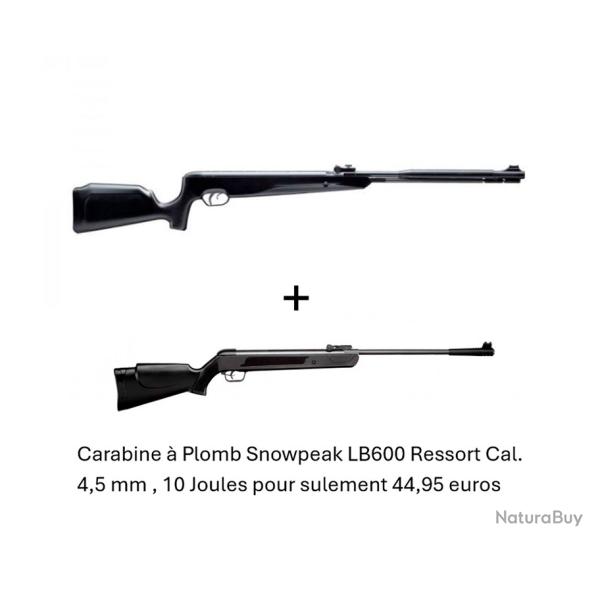 PACK COMBIN ! Carabine Snowpeak SU1200S Canon Fixe Cal. 5,5 mm 19,9 j.+ Carabine Snow.LB600 4,5 mm
