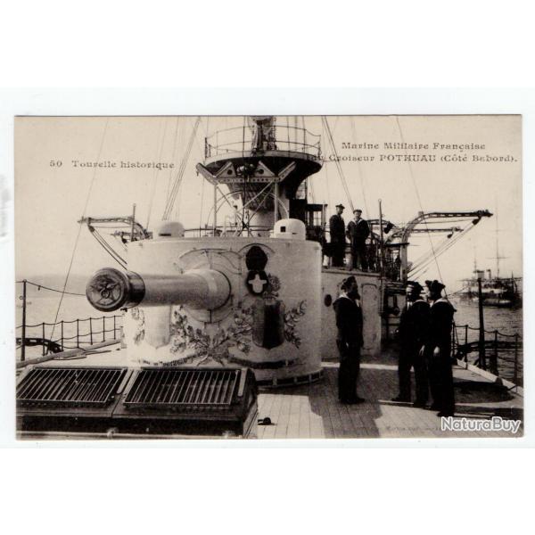 CPA - Marine Militaire Fran�aise - Croiseur  �POTHUAU � - (C�t� Babord) - Tourelle historique N�919