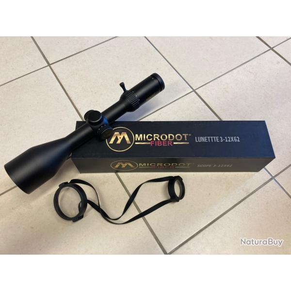 Vends lunette MICRODOT fibre de verre 3-12x62IR
