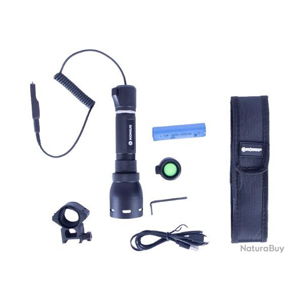 LAMPE TACTIQUE KONUS KONUSLIGHT RC-8 RECHARGEABLE 1000 LUMENS
