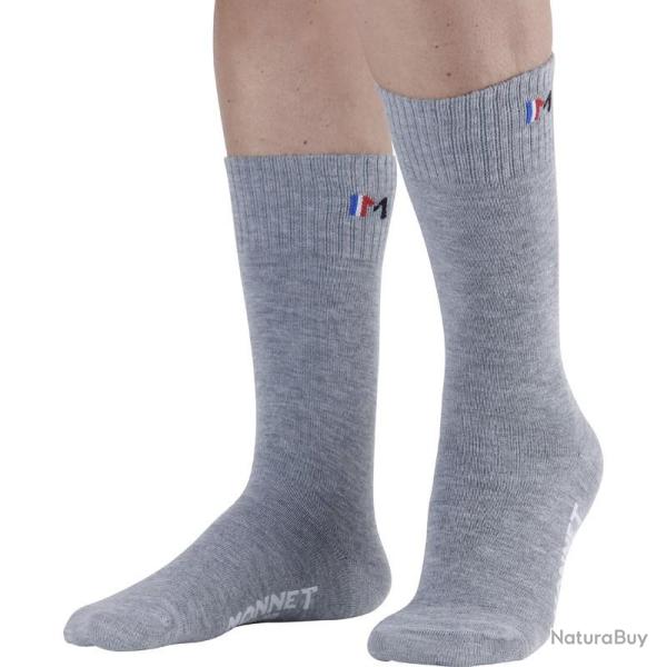 Chaussette de Randonn�e Double Monnet "Twin Trek" 45 - 46 Gris