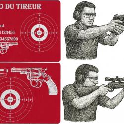 M&eacute;mo tireur sportif FFT rouge en aluminium grav&eacute; au laser (Recto / Verso)