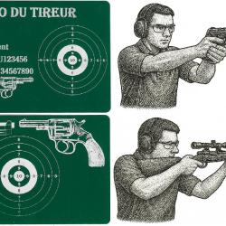 M&eacute;mo tireur sportif FFT vert en aluminium grav&eacute; au laser (Recto / Verso)