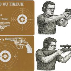 M&eacute;mo tireur sportif FFT dor&eacute; en aluminium grav&eacute; au laser (Recto / Verso)