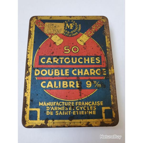 BOITE VIDE DE 50 CARTOUCHES DOUBLE CHARGE CARABINE 9mm