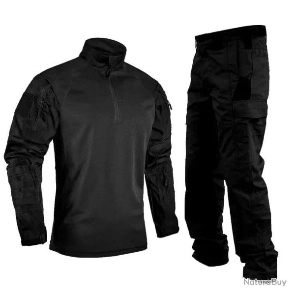 Tenue Battle Core Tactical pantalon + chemise de combat Noir