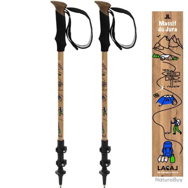 B�tons t�lescopiques Lacal Nature Stick R�gion Massif du Jura