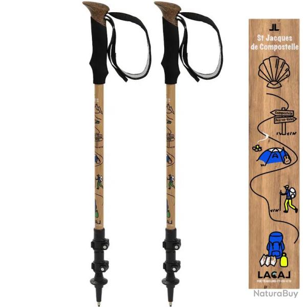Btons tlescopiques Lacal Nature Stick 135 St Jacques de Compostelle