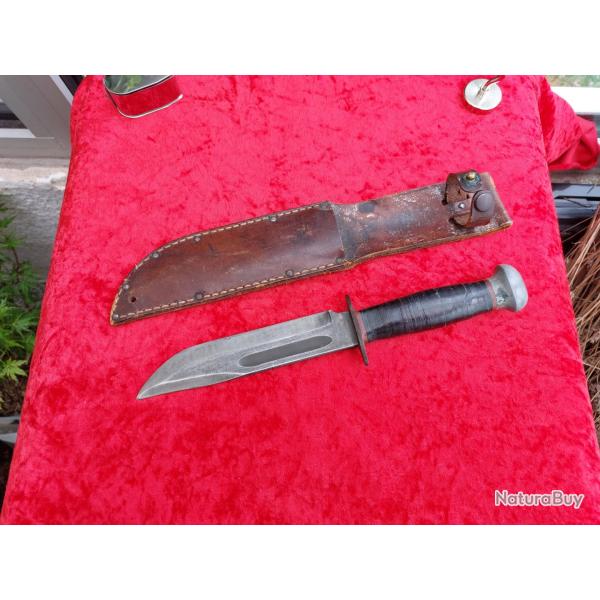 Couteau de combat US PAL 36 �tui cuir 2 ww2