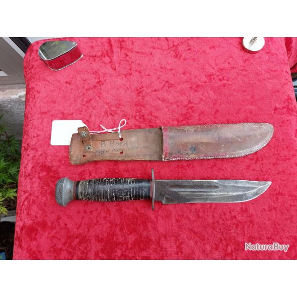 Couteau US PAL 36 �tui cuir nominatif CINCINNATI 3 ww2