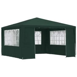 Tente de r&eacute;ception et parois lat&eacute;rales 4x4 m Vert 90 g/m&sup2;