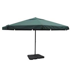 Parasol de jardin avec base portable aluminium vert