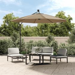 Tissu de remplacement pour parasol d&eacute;port&eacute; Taupe 350 cm