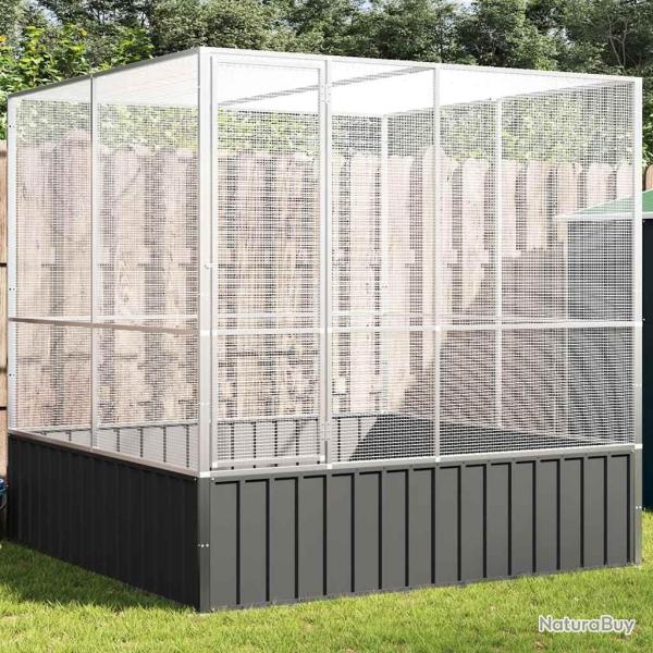 Voli�re argent� 211x207x212 cm acier