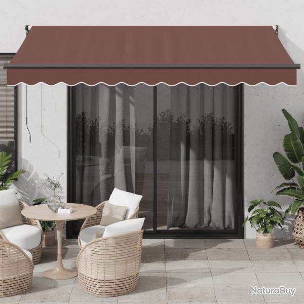 Auvent manuel r�tractable marron 350x250 cm