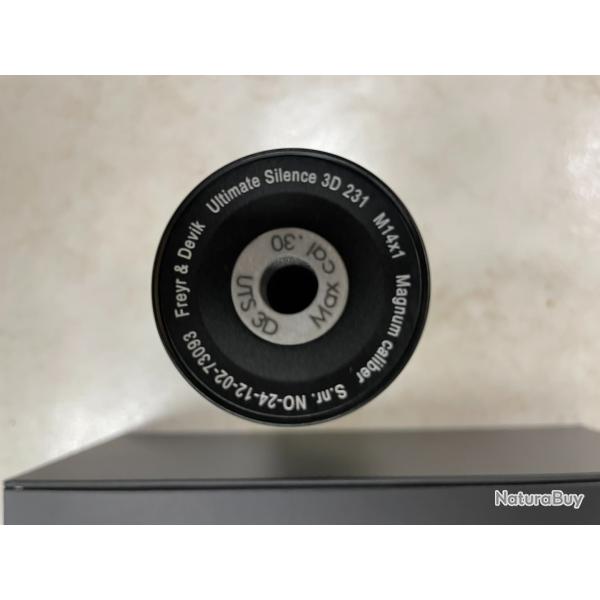 SILENCIEUX MODERATEUR DE SON FREYR ET DEVIK ULTIMATE SILENCE 3D 231 FILETAGE M14