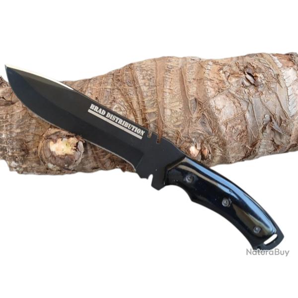 BRAD DISTRIBUTION couteau artisanal survie, chasse, bushcraft mod�le BLACK MAMBA