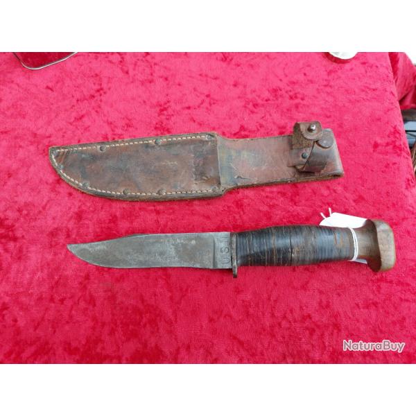 Couteau USN PAL 35 �tui cuir USN 4 ww2