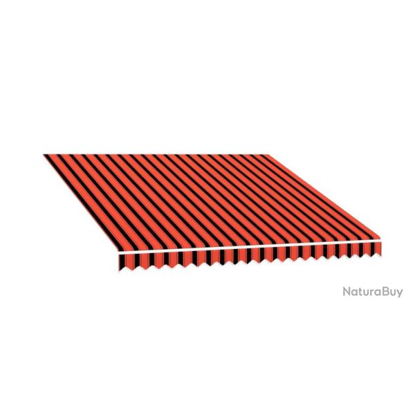 Toile d'auvent orange et marron 300x250 cm en polyester pour jardin - Remplacement d�coratif