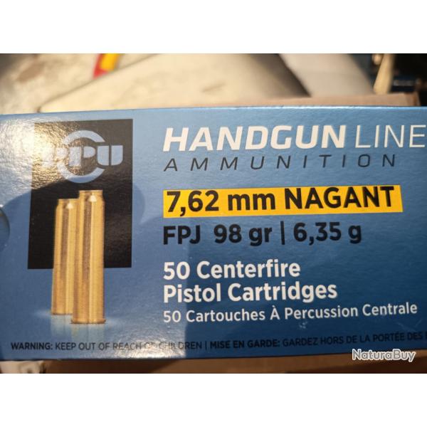 Vend boite de  cartouches PPU 7.62X38 R nagant cat B