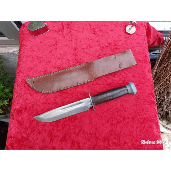 Couteau US PAL 36 marquage cuir 5 ww2