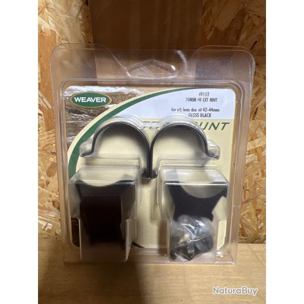 COLLIER TOP MOUNT EXTENSION 30MM HAUT NOIR MAT 49152