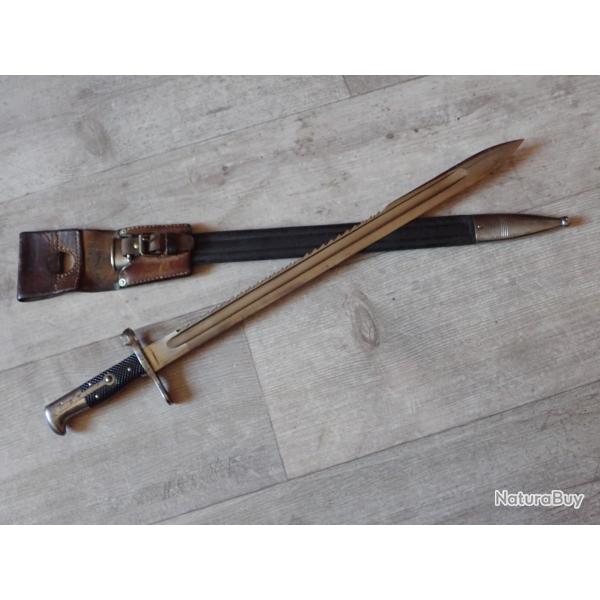21254 Ba�onnette Vetterli Suisse � dents de scie - Mod�le � 3 rivets.