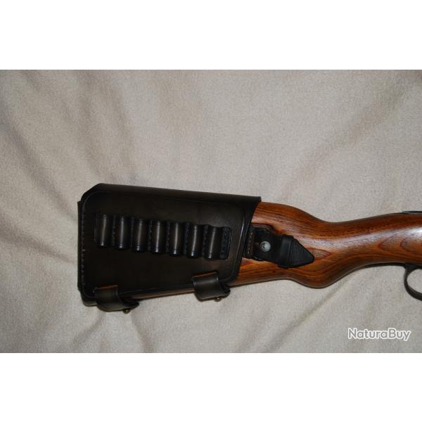 cartouchi�re de crosse en cuir pour Mauser k98 mod�le marron fonc�