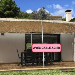 Filet de camouflage renforc&eacute; Bartavel (C&acirc;ble Acier) - 80% d'ombrage - Sable 3x6m Sable