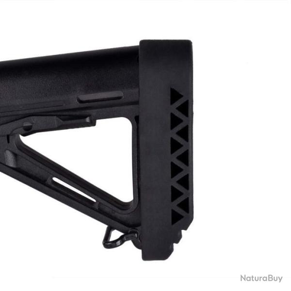 PLAQUE CAOUTCHOUC POUR CROSSE AR15 - NOIR - LIVRAISON GRATUITE