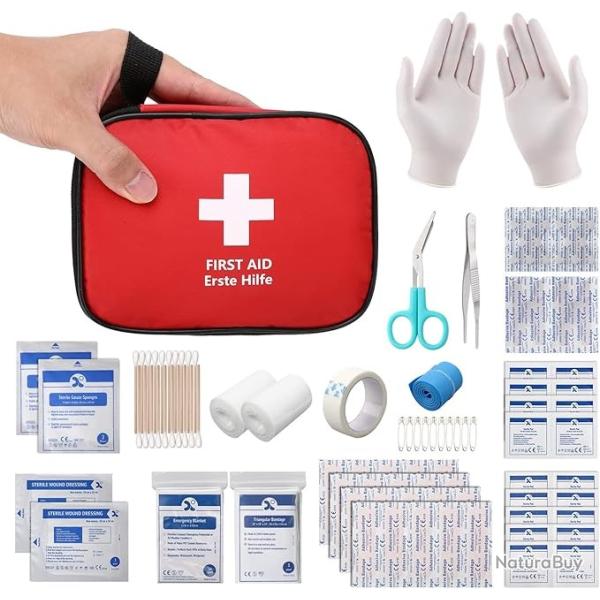 Mini Trousse Premier Secours 90 Pi�ces, Petite Trousse � Pharmacie, Kit Premier Secours pour Voiture