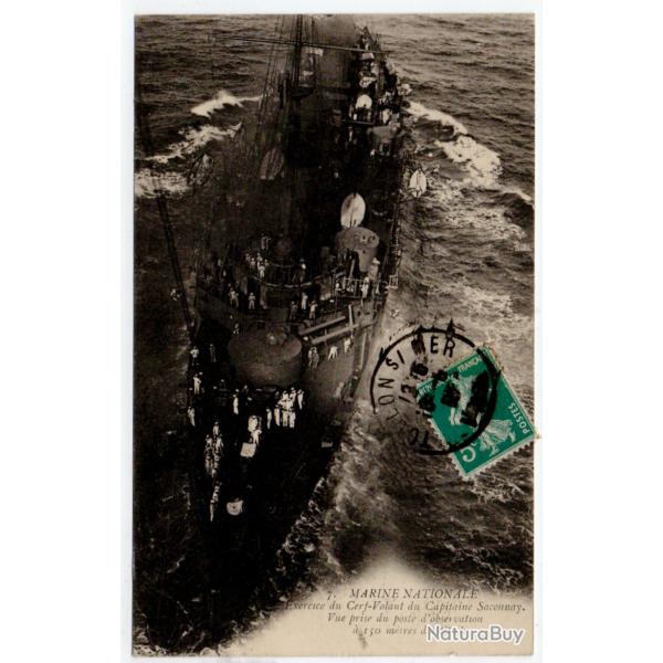 CPA - Marine Militaire - Exercice du Cerf-Volant ,Capitaine Saconnay N�1159