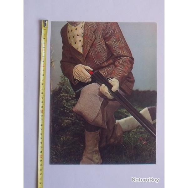 PHOTOGRAPHIE ANCIENNE Grand format cartonn�e: Tenue de chasse MODE - Gu�tres Gant Veste Knickers...