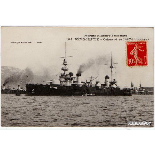 CPA - Marine Militaire Fran�aise -  D�MOCRATIE - CUIRASSE DE 14870 TONNEAUX N�248