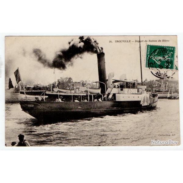 CPA-MARINE -TROUVILLE-Depart du Bateau du  Havre N�255