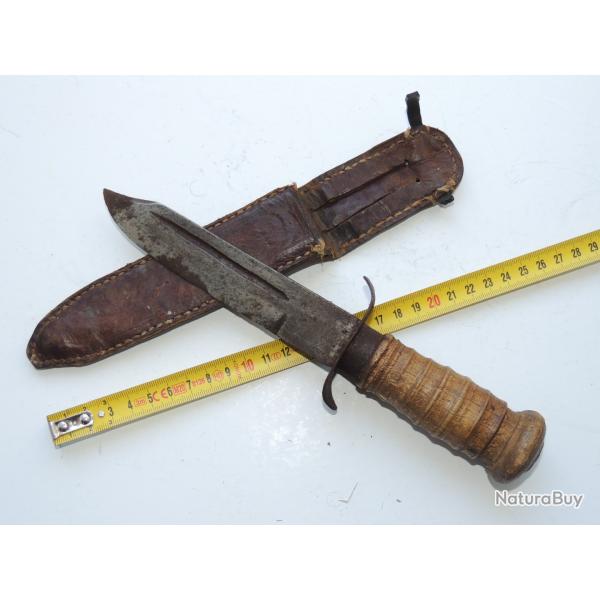 RARE COUTEAU COMBAT POIGNARD TRANCHEE  14/18 - W.W.1 - DIRECT GRENIER / A VOIR