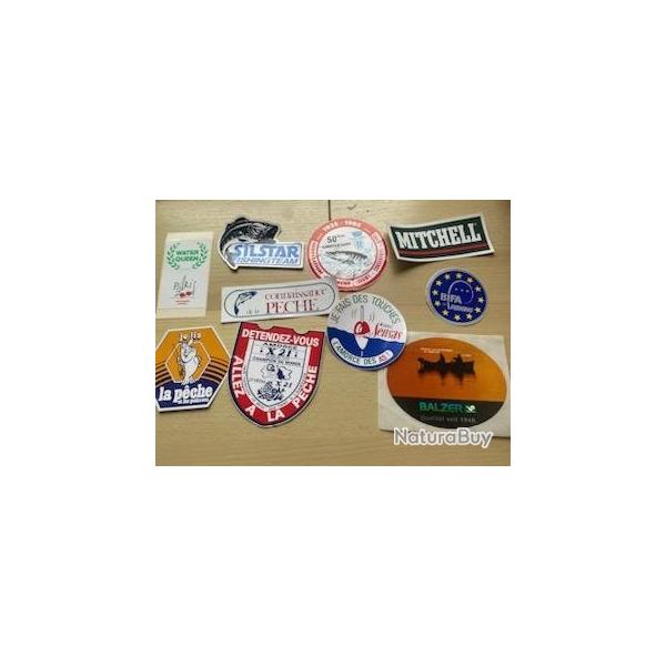 10 autocollants thme pche