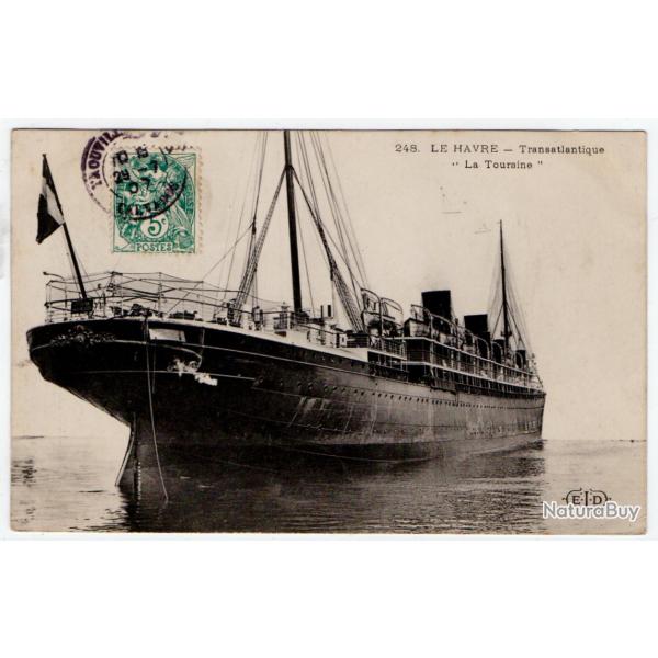 CPA - Marine HAVRE Transatlantique La Touraine  N�258