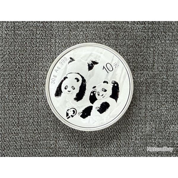Pi�ce en argent Panda - Chine - 10 Yuans - argent pur - 30 g - 2022