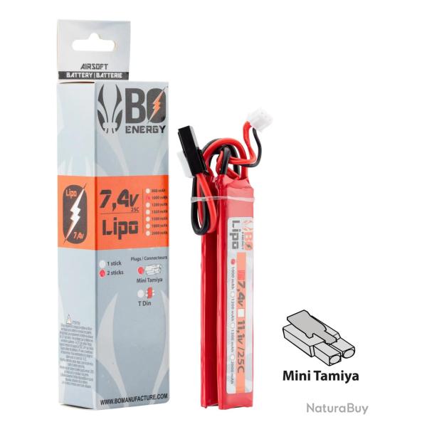 Batterie Lipo 7,4V 11,1V / 1000MhA BO Energy
