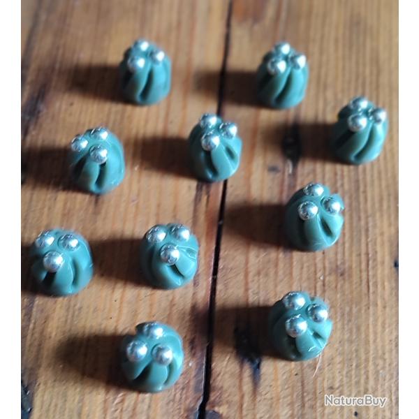 GREEN TWISTED TOP TRIO POUR EMBOUT LONG CALIBRE 68 SLUGS PISTOLET 9MM. Par lot de 16.