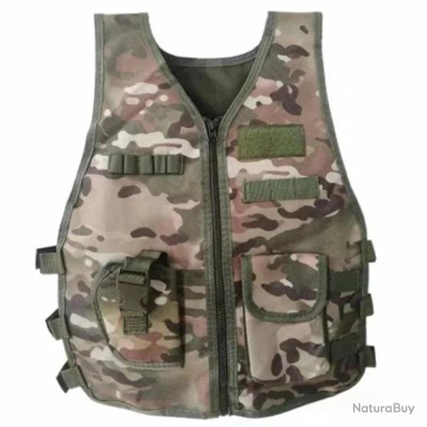 Gilet militaire enfant Battle Cub ABG camo - 6 ans - 14 ans (48cm)