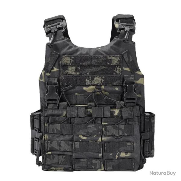 Gilet tactique Shadow Core SINAIRSOFT Molle - Multicam noir
