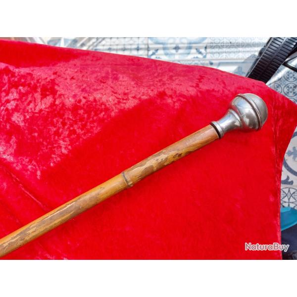 Canne pe pommeau acier corps en bois 92 cm longueur de lame environ 70 cm