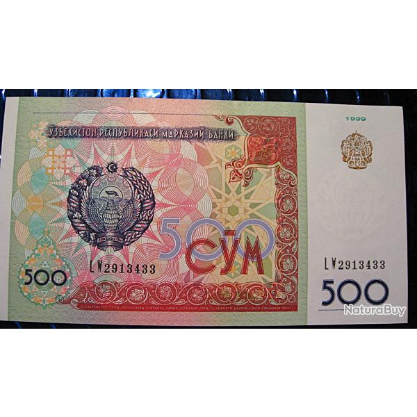 Ouzbekistan  billet de 500 CYM 1999 superbe