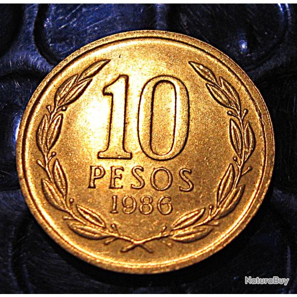 CHILI  piece de 10 PESOS 1986 "libertad"