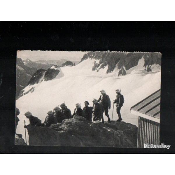 d�part d'une patrouille en haute montagne cpa chasseurs alpins