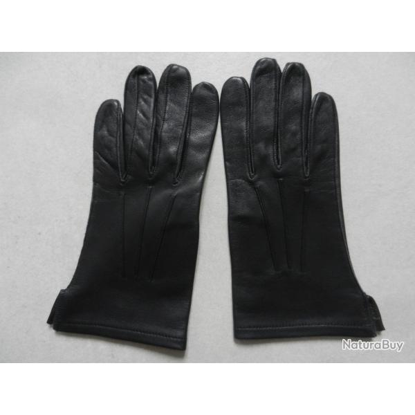 belle paire de gants militaires neufs en cuir noir taille 7,5