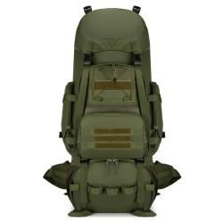 Sac &agrave; Dos Militaire 90L Randonn&eacute;e Alpinisme Homme Femme Tactique Etanche R&eacute;sistant Multi-poches Vert
